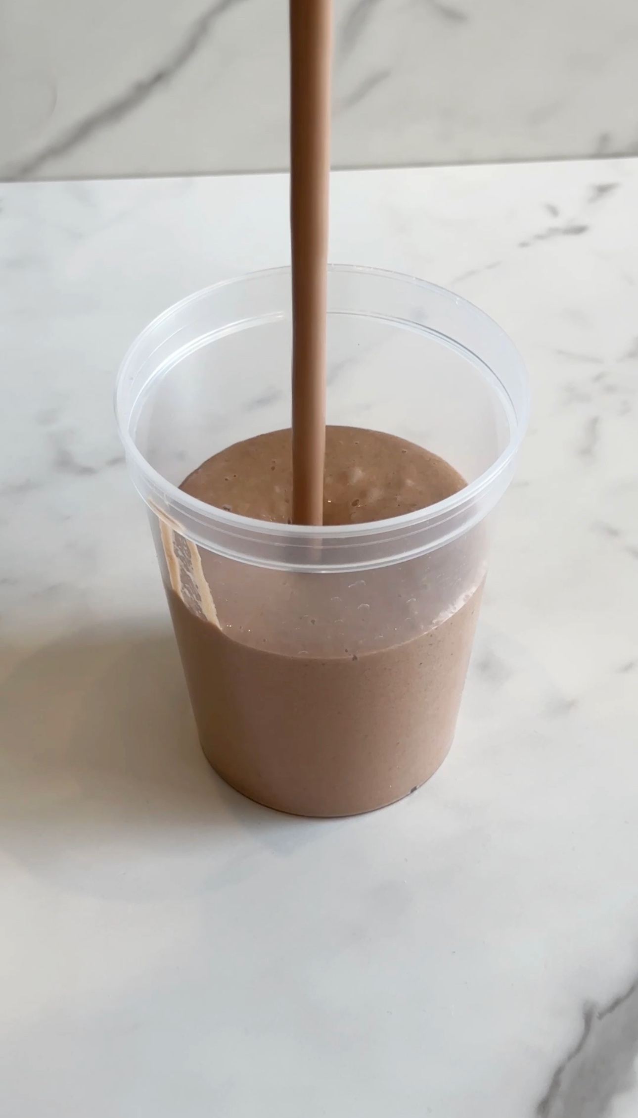 Chocolate Peanut Butter Smoothie with Hidden-Veggie (toddler + kid