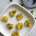 broccoli mac n cheese bites on a plate