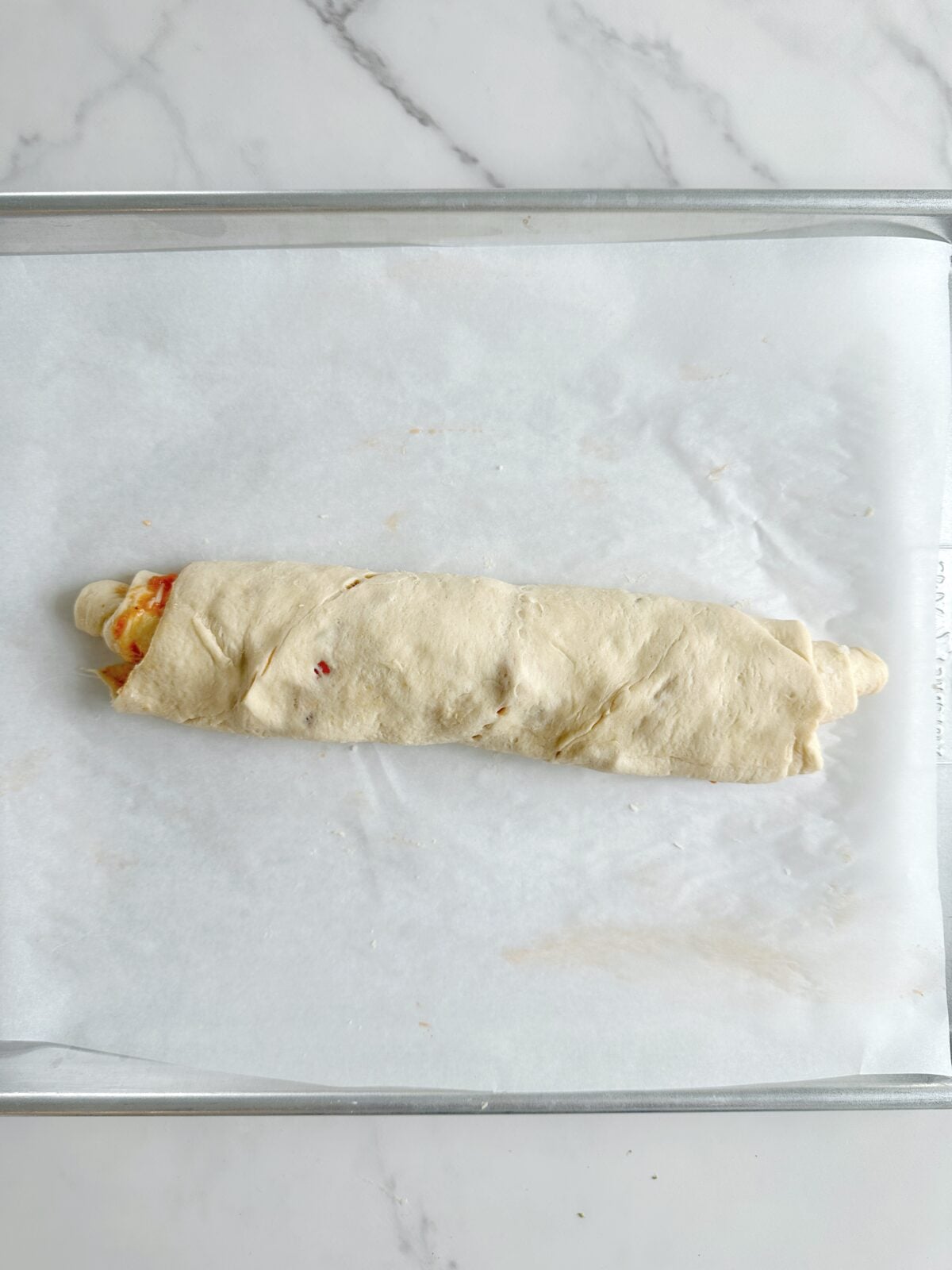 Rolled up pinwheel dough