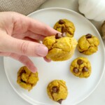 Healthy pumpkin muffins on a plate