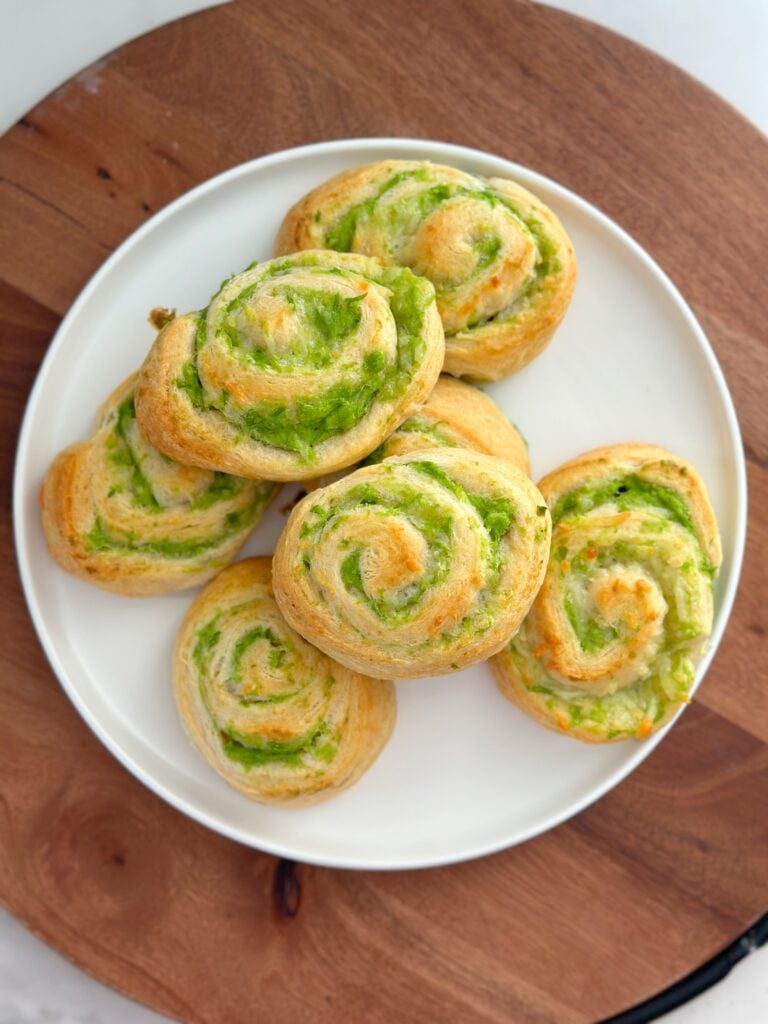 Pea+Cream Cheese Pinwheels Real Little Meals