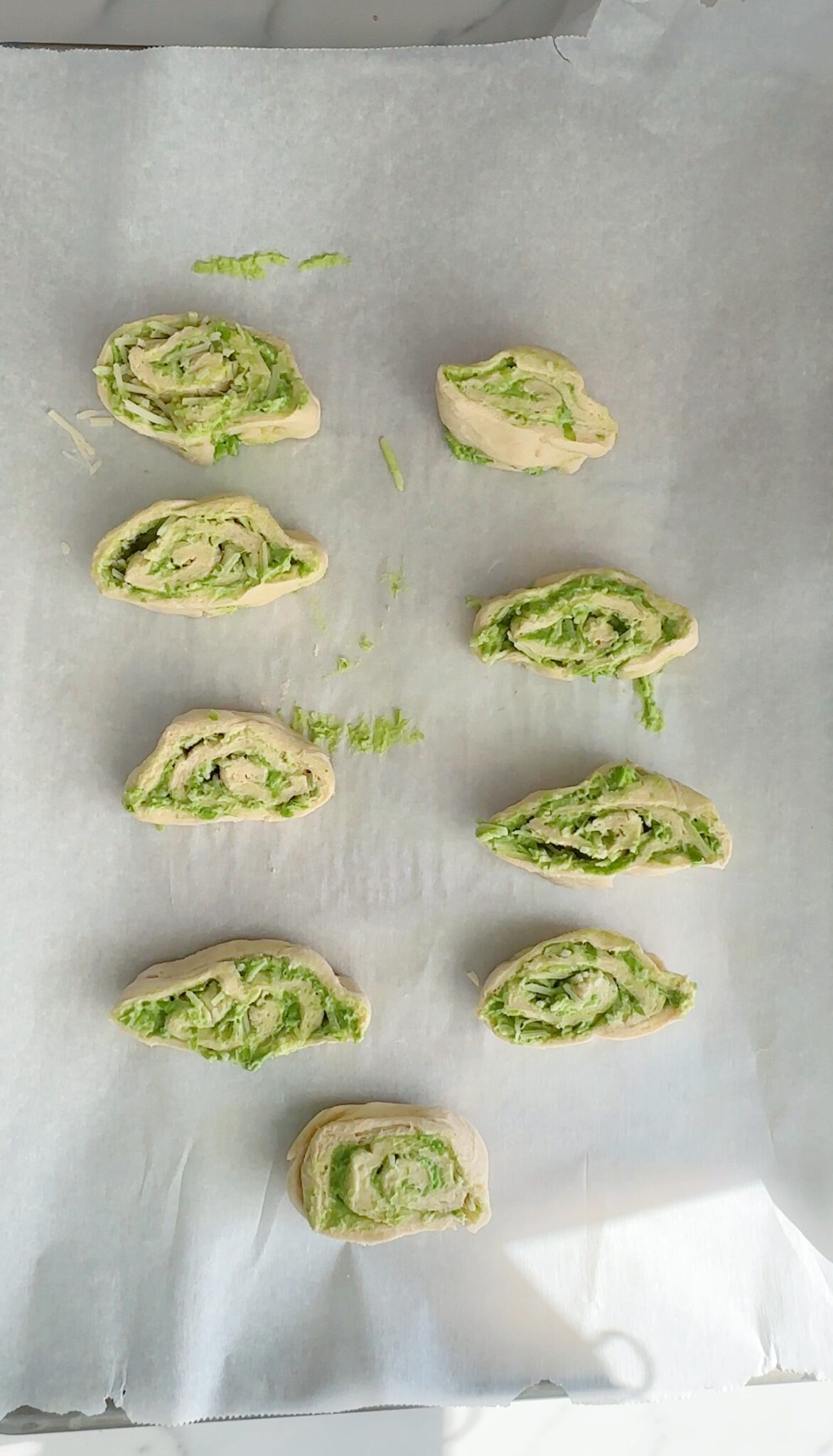 Pea+Cream Cheese Pinwheels Real Little Meals