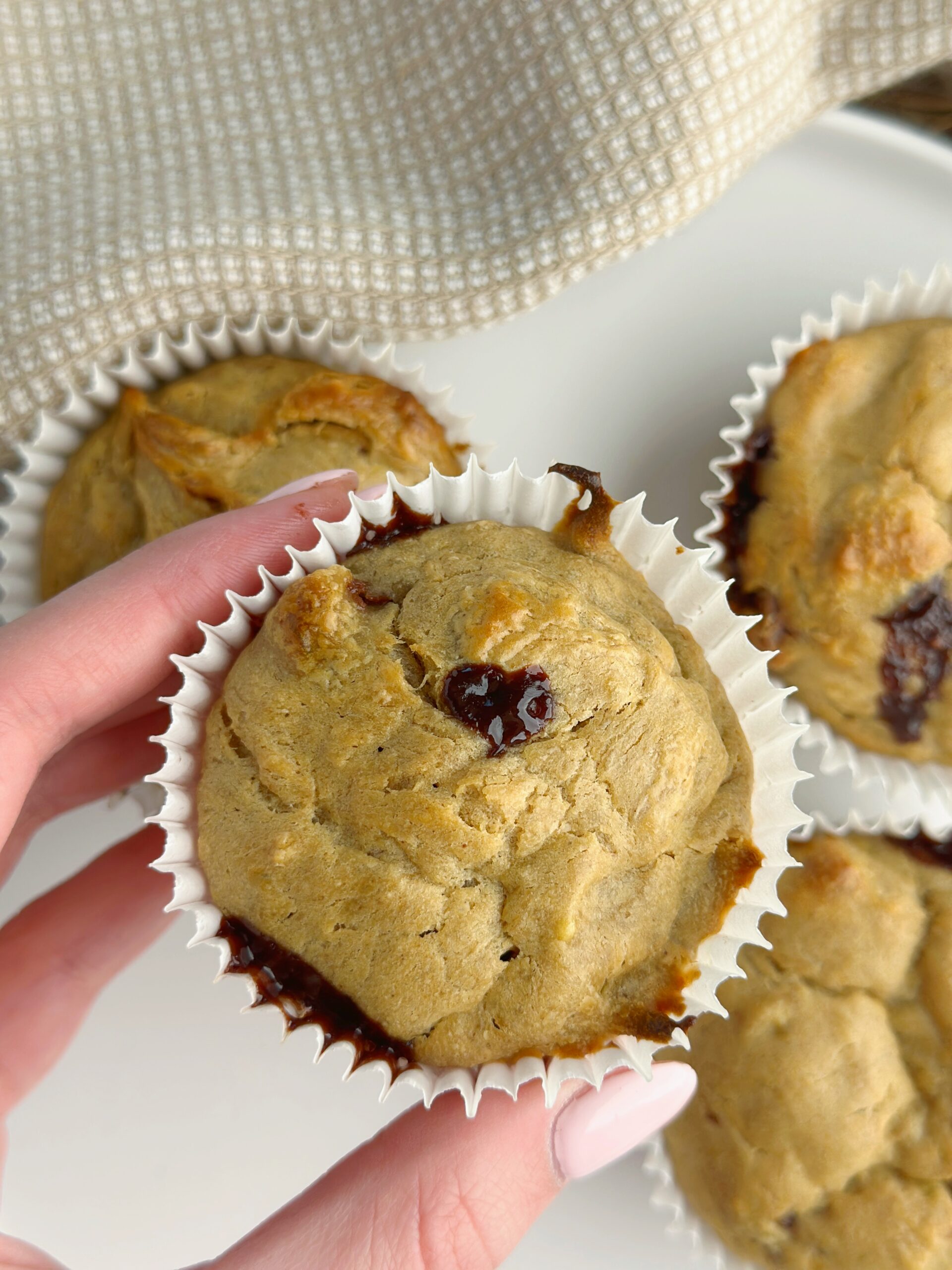 5 Ingredient Peanut Butter Banana Muffins