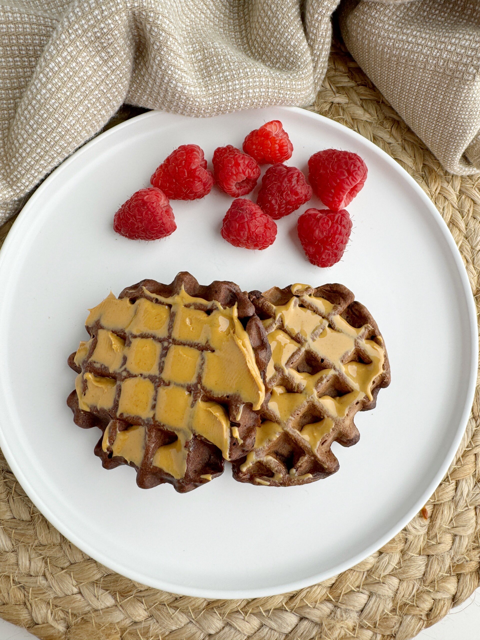 Chocolate Protein Waffles