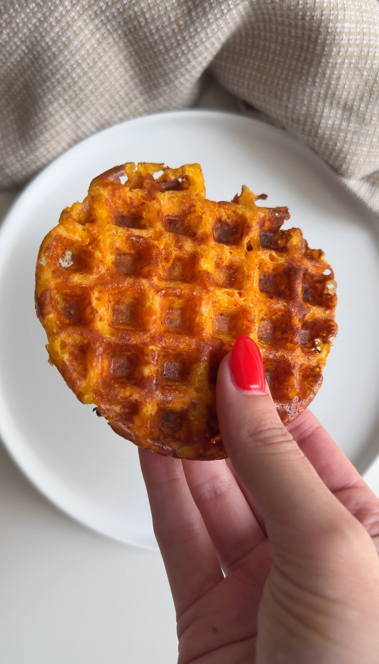 Cheesy Carrot Waffles