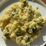 one-pan cheesy broccoli orzo